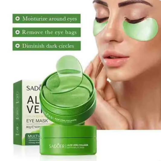 Aloe Vera Collagen Eye Mask - Hydrating Anti-Aging Patches for Dark Circles and Puffiness