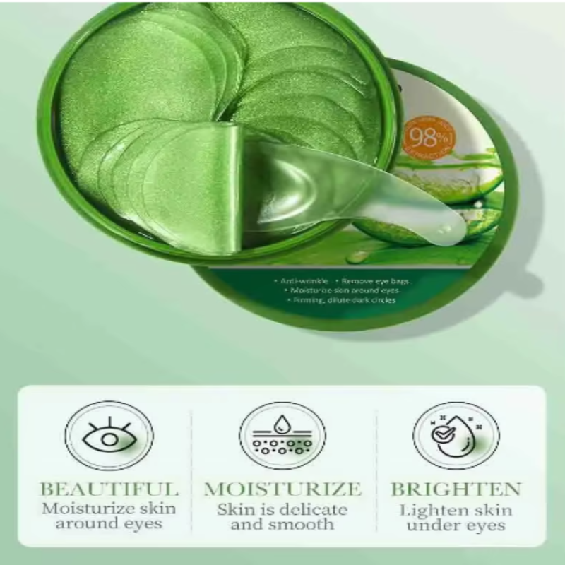 Aloe Vera Collagen Eye Mask - Hydrating Anti-Aging Patches for Dark Circles and Puffiness