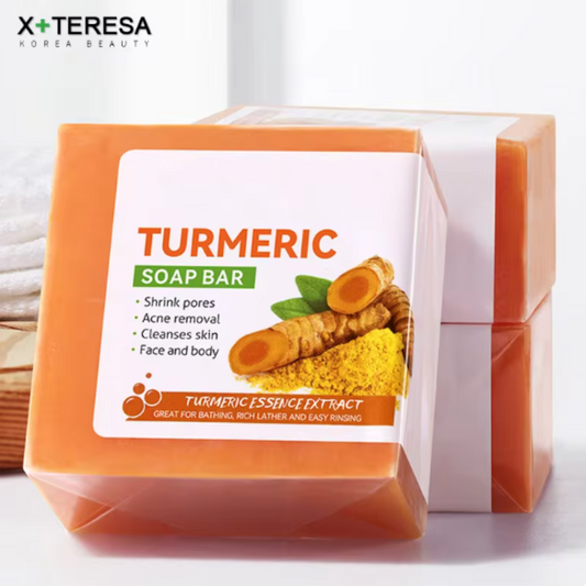 X+TERESA Turmeric Soap Bar - Korean Skincare for Clear, Hydrated Skin