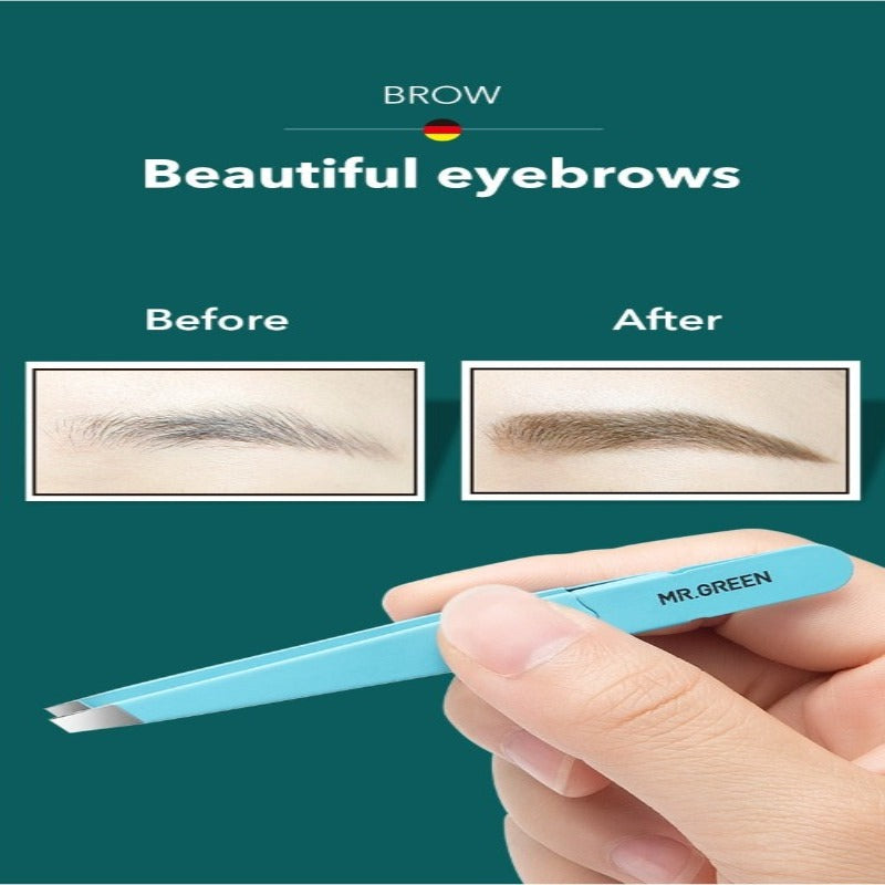 Luxury Precision Eyebrow Tweezers - German Engineered Stainless Steel